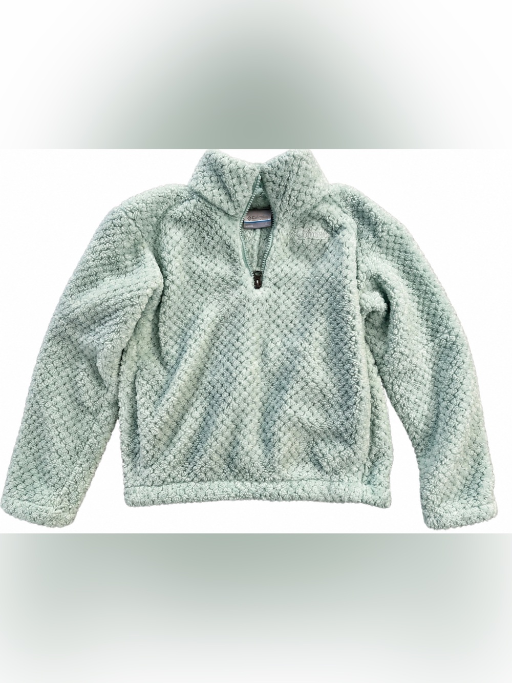 Columbia Girls' Light Mint Green Sherpa Half-Zip Pullover